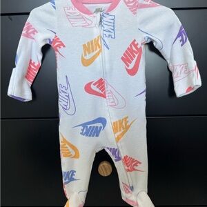 Nike Multicolor Logo Baby Zippy One Piece 3mo